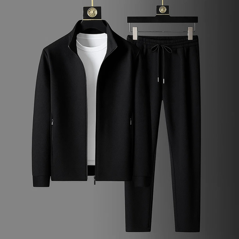 Eldridge Heren Trainingspak Set Zwart Luxury Sport - StudioMarella