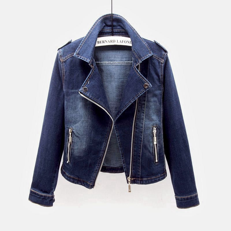 Damen Denim Jas Blauw Stevig