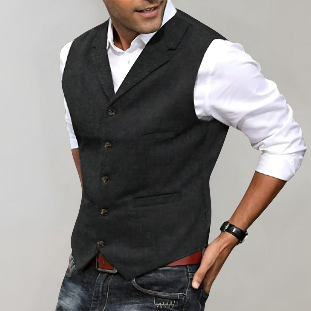 Heren Gilet Tijdloos Design Slank Fit