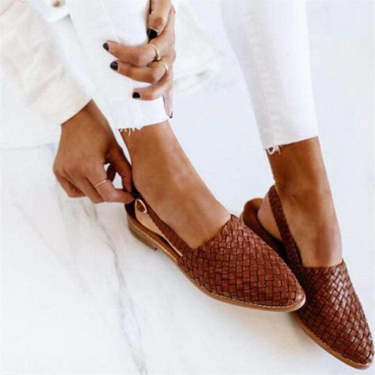 Dames Slingbacks Chique Leer Zwart Pumps - StudioMarella