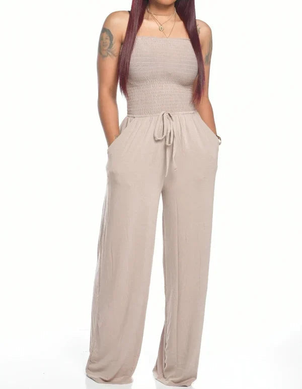 Zomer Jumpsuit Strapless Elegante Lange Broek