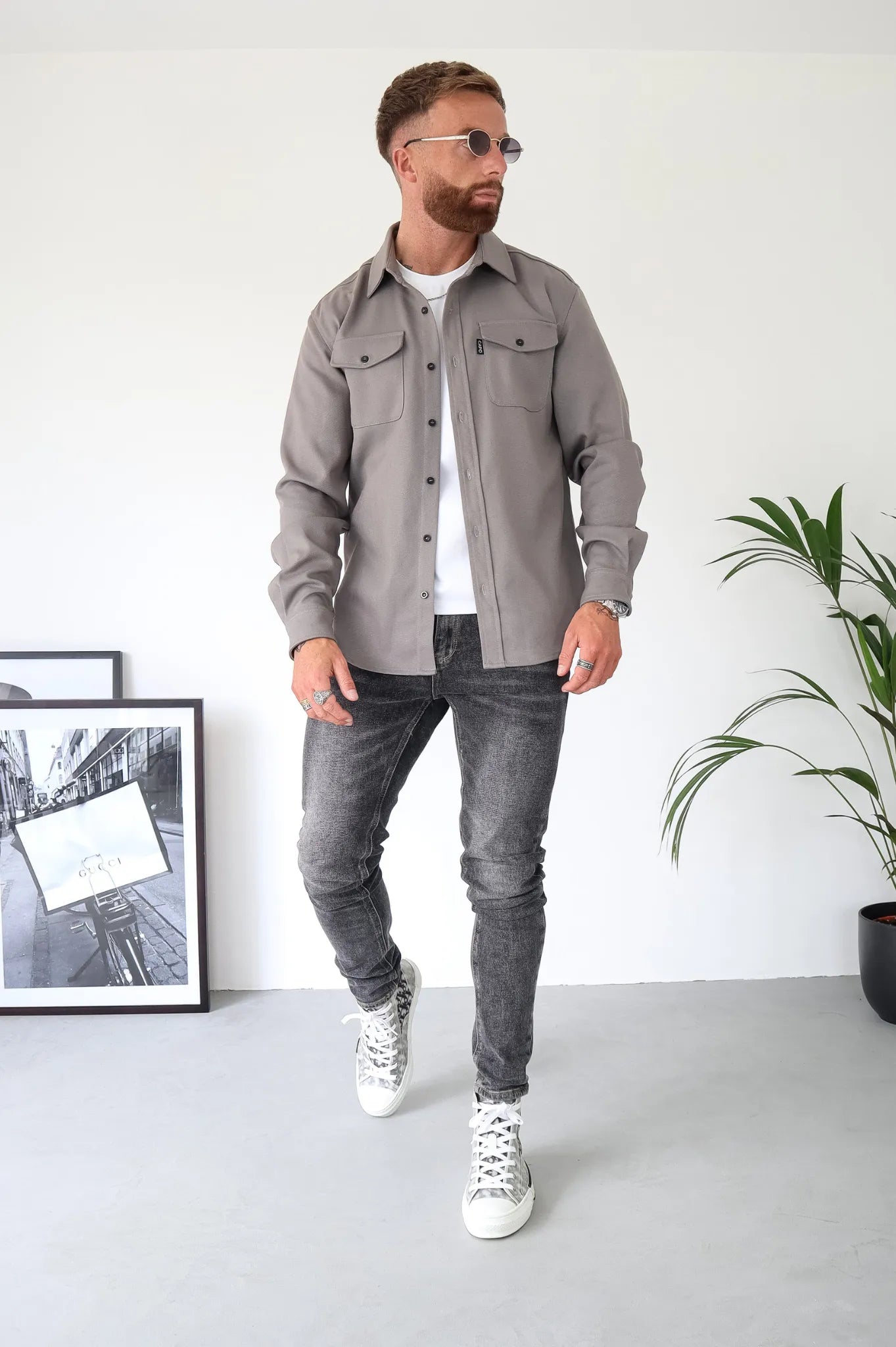 Heren Overshirt Casual Shirtjas met Knoopsluiting