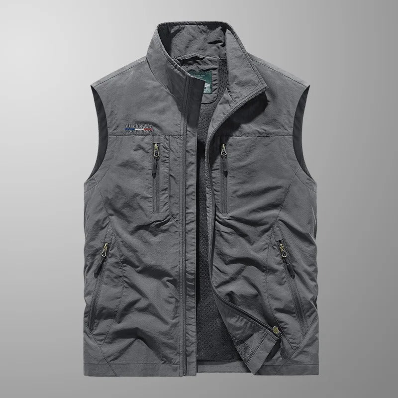 Heren Bodywarmer Ritsvest met Opstaande Kraag