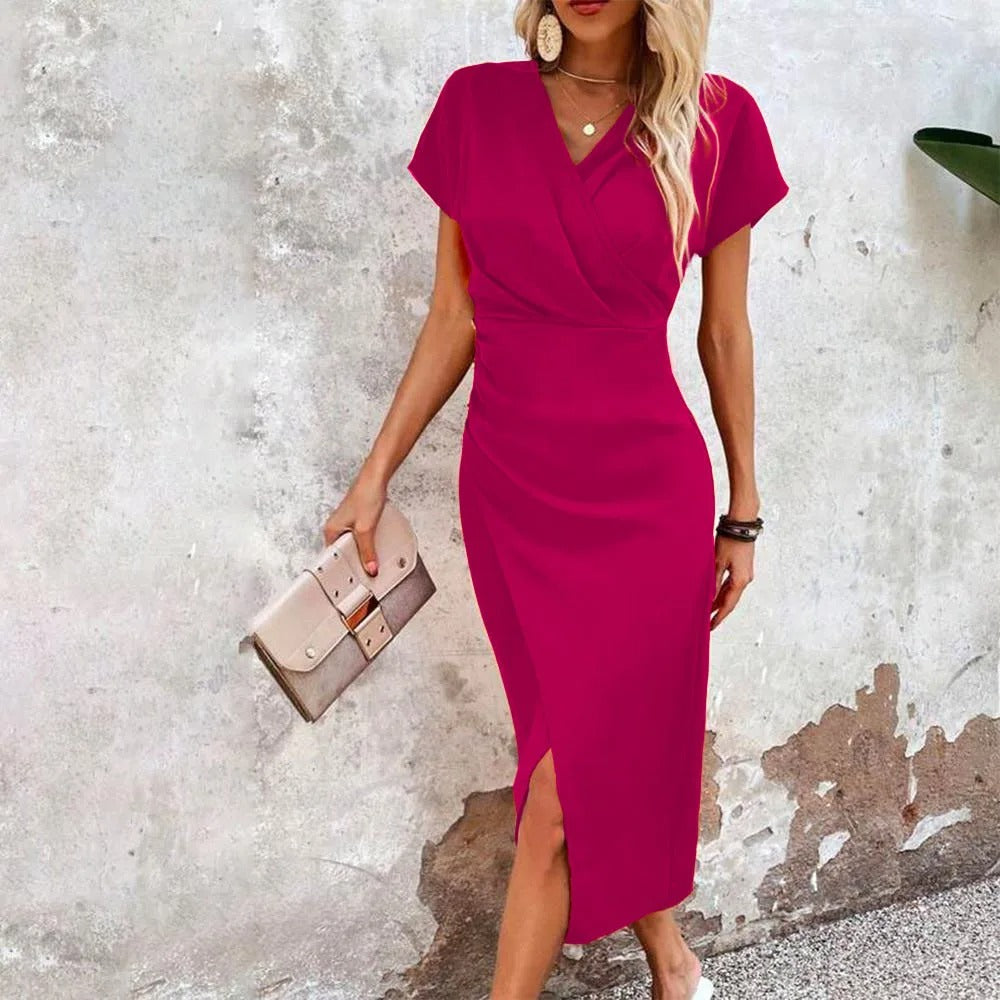 Elegante Jurk met V-Hals