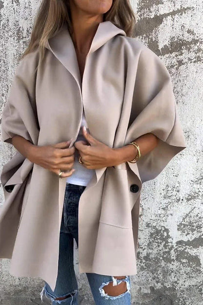Dames Cape Jas Losvallend Oversized Warm