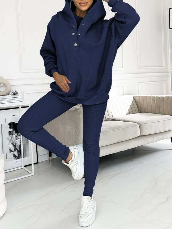 Dames Hoodie Set Fleece - Zachte Joggingbroek en Trui met Capuchon