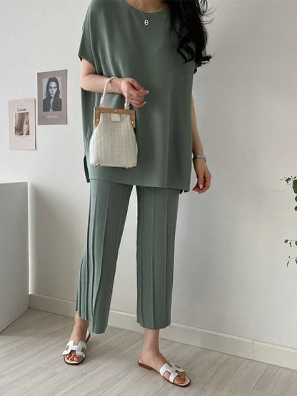 Gebreide Tweedelige Set Urban Chic Stijl - StudioMarella