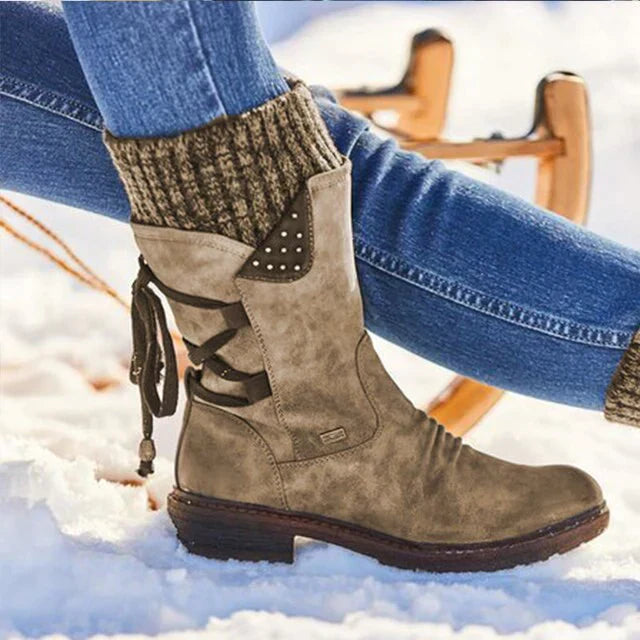 Dames Winterlaarzen Waterdicht Met Antislip Zool Warm - StudioMarella