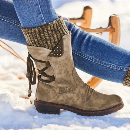 Dames Winterlaarzen Waterdicht Met Antislip Zool Warm - StudioMarella