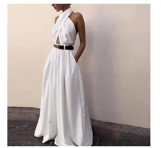 Dames Jumpsuit Halter Zomerse Avondjurk Stijlvol - StudioMarella