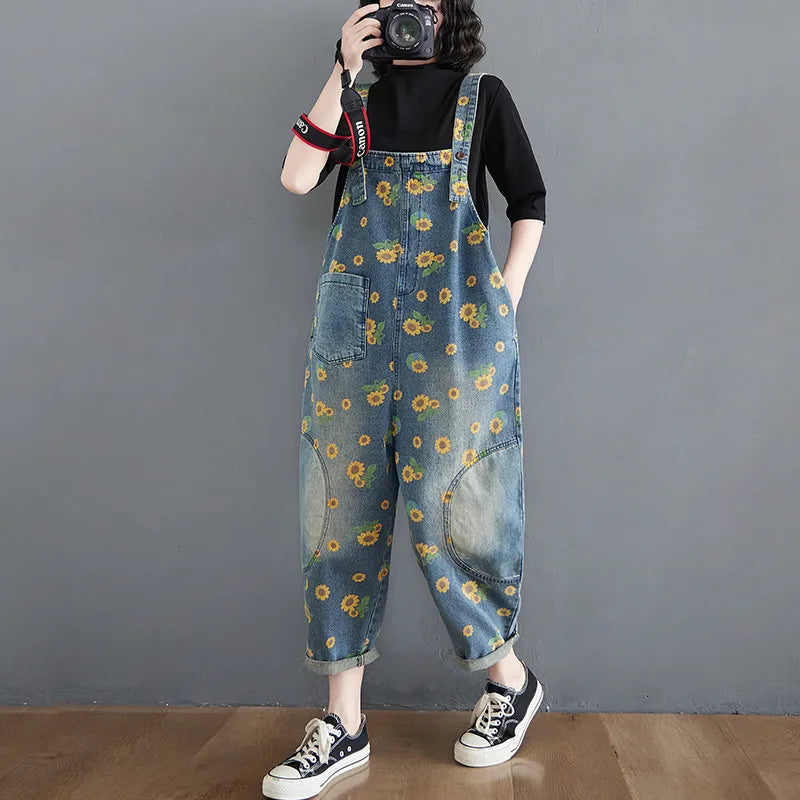 Lente Jumpsuit Blauwe Denim Stijlvol voor Vrouw