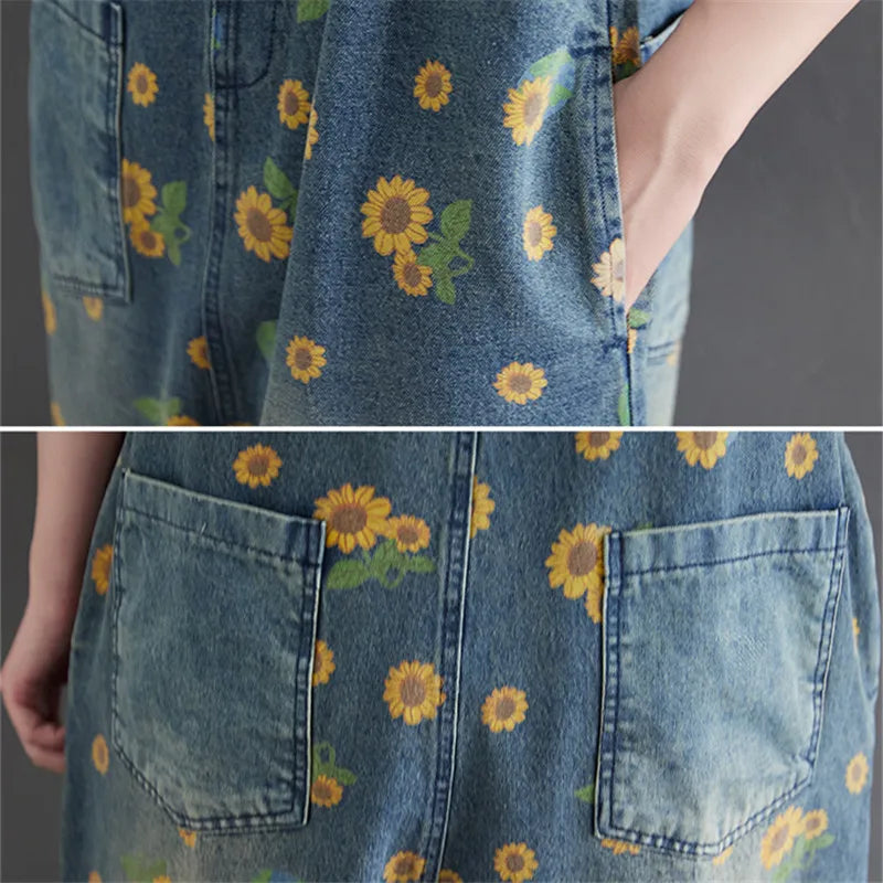 Lente Jumpsuit Blauwe Denim Stijlvol voor Vrouw