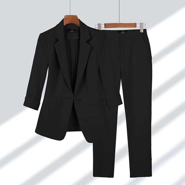 Dames Blazer Broek Set Klassieke Kleding