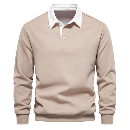 Heren Polo Shirt Lange Mouwen Klassieke Stijl