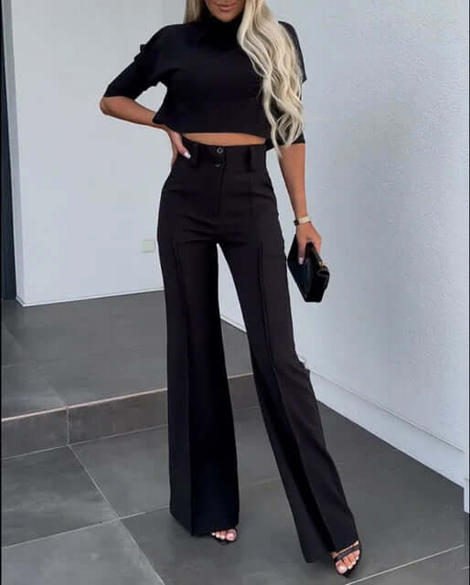 Dames Tweedelige Set - Elegante Top met Broek Elegant Design