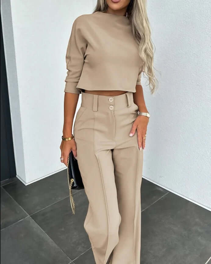Dames Tweedelige Set - Elegante Top met Broek Comfortabel - StudioMarella