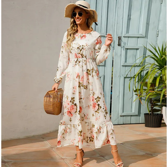 Zomer Maxi Jurk Boho Stijl Strandjurk