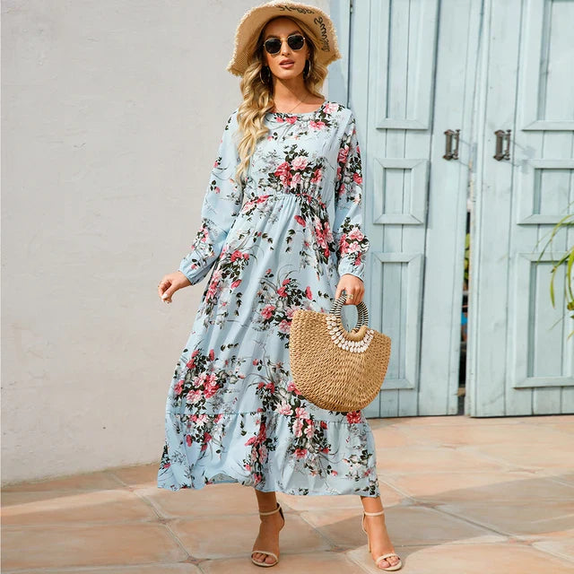 Zomer Maxi Jurk Boho Stijl Strandjurk