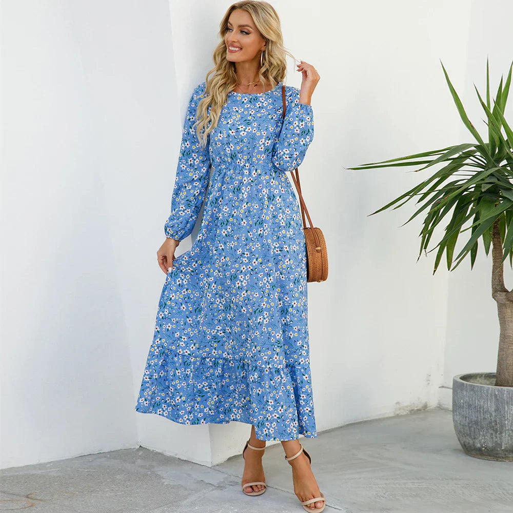 Zomer Maxi Jurk Boho Stijl Strandjurk