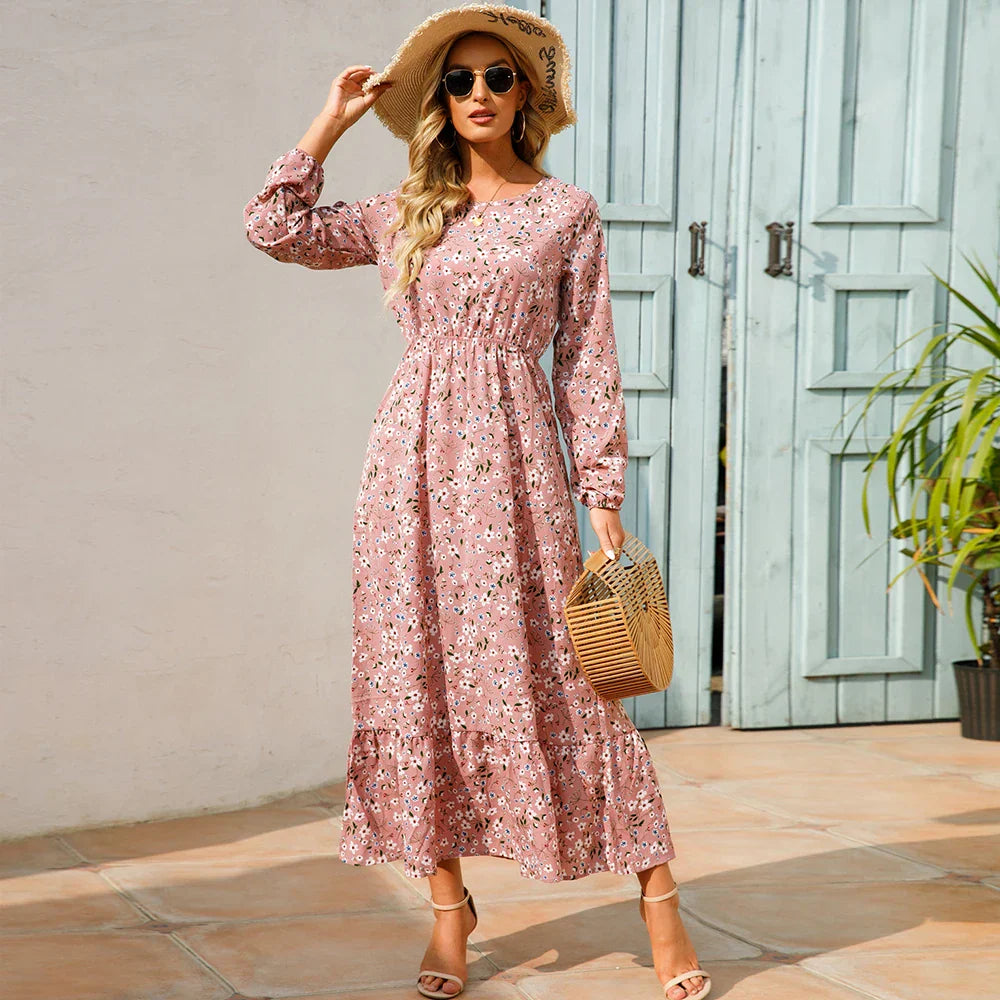 Zomer Maxi Jurk Boho Stijl Strandjurk