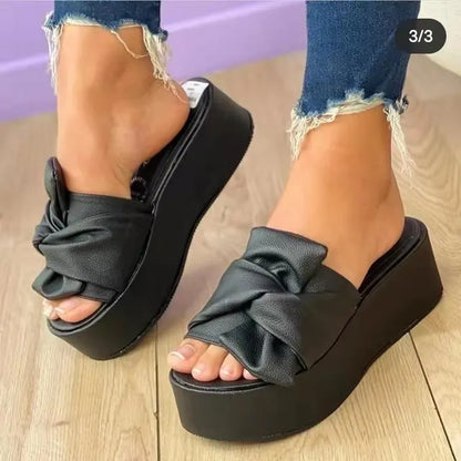 Luxe Zomersandalen met Hoge Hak en Platvorm Zool - StudioMarella
