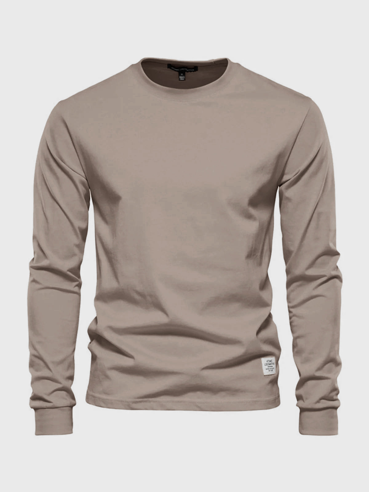 Heren Katoenen Longsleeve met Ronde Hals Comfortabel - StudioMarella