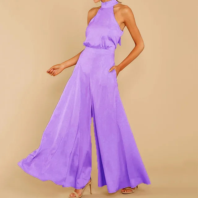 Zomerse Jumpsuit Halterneck Elegant Jurk - StudioMarella