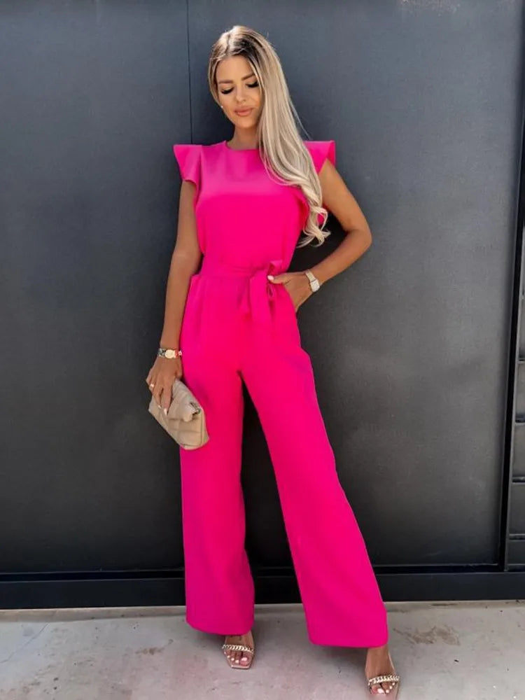 Elegante Jumpsuit Wijde Pijpen Zomerjurk Dames