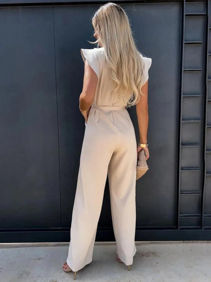 Elegante Jumpsuit Wijde Pijpen Zomerjurk Dames