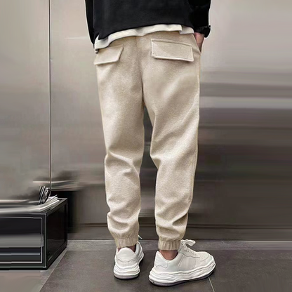 Herensportbroek Elastische Band Zwart Comfortabel Sportbroek