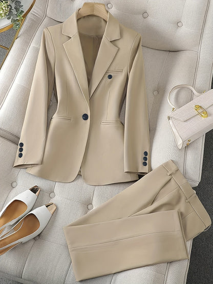 Dames Blazer Pak Reverskraag Tijdloos en Elegant