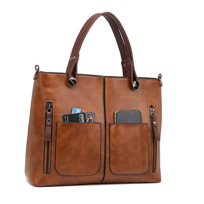 Vintage Schouder tas Mariana Leer