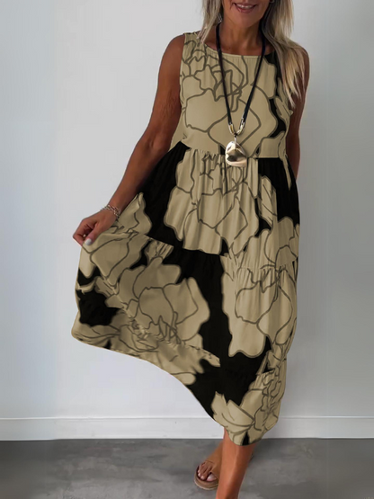 Vest jurk met Print