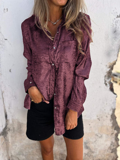 Metalen Blouse Glanzend Elegant voor Avondjurk
