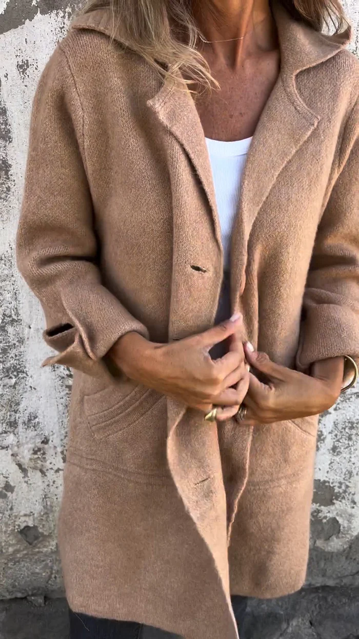 Damesjas Lange Casual Stijlvol met Revers