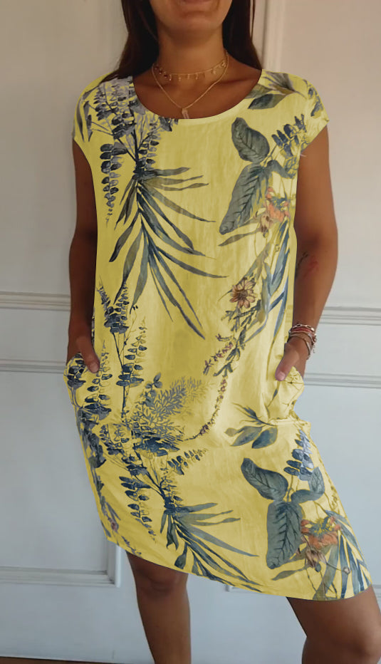 Luxe Jurk Ronde Hals Comfy Zomers Jurken voor Vrouwen