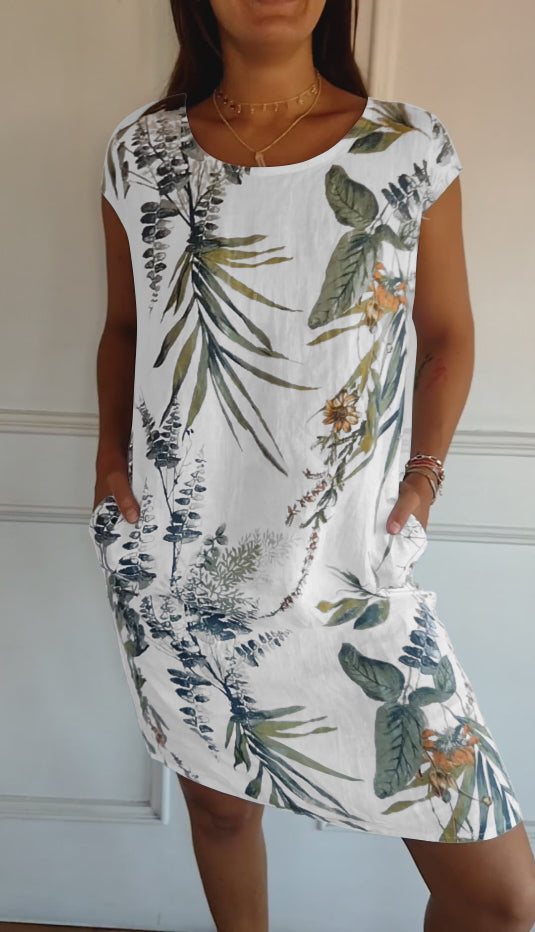Luxe Jurk Ronde Hals Comfy Zomers Jurken voor Vrouwen - StudioMarella