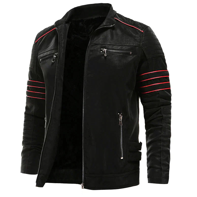 Heren Leren Motorjack Biker Style Leerjack - StudioMarella