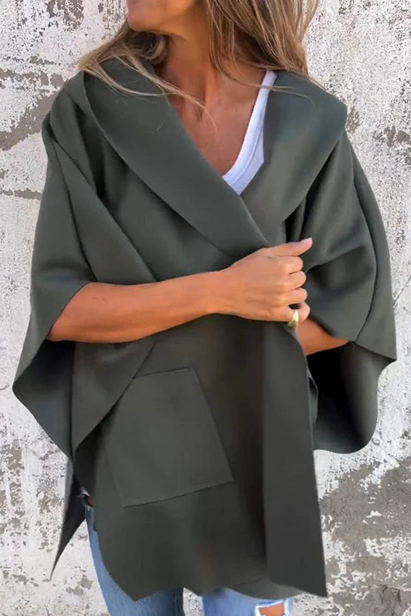 Dames Cape Jas Losvallend Oversized Warm