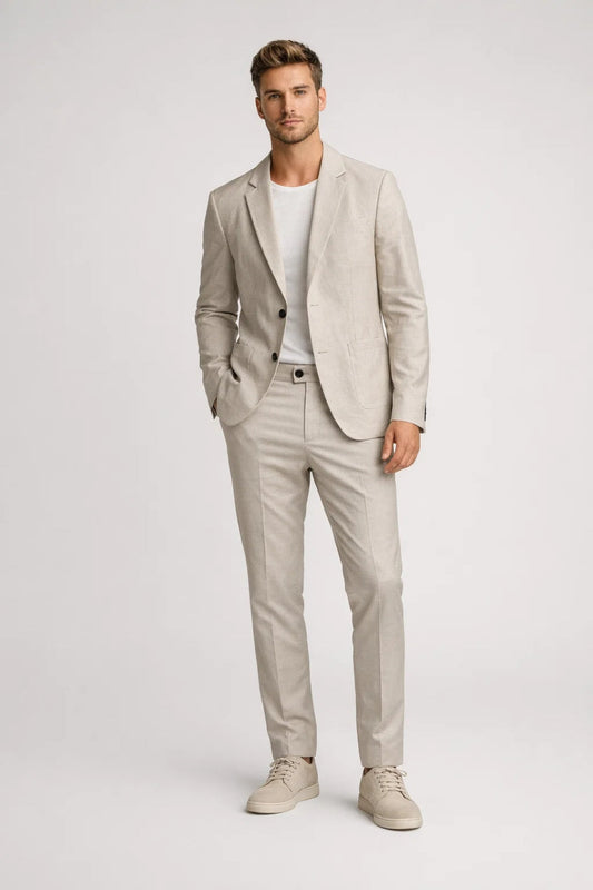 Heren Tweed Pak Slim Fit Colbert en Broek - StudioMarella