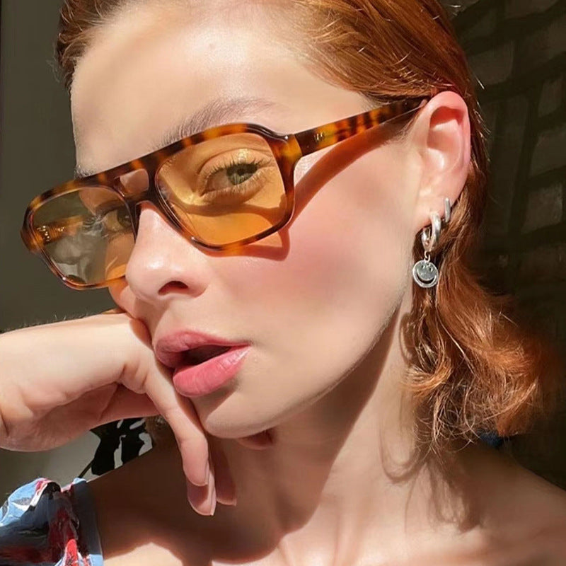 Dames Zonnebril Aviator Stijl Kleurige Lensen