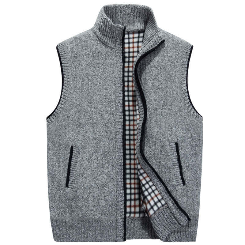 Heren Vest Ge-breid Opstaande Kraag Warm & Stijlvol