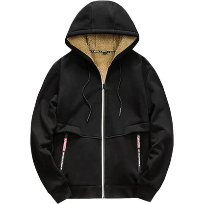 Heren Fleece Hoodie met Rits Warm en Zacht