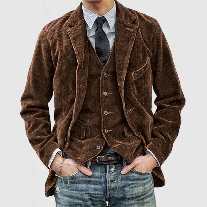 Velvet Blazer Heren - Slim Fit Colbert met Knoopsluiting