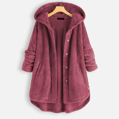 Zachte Fleece Badjas voor Dames met Capuchon