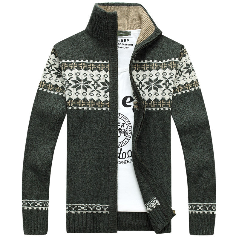 Heren Vest Gebreid met Sherpa Voering en Ritssluiting