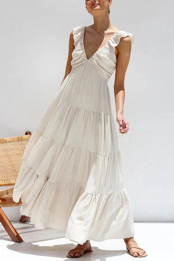 Lange Maxi Jurk voor Vrouw Luchtig en Elegante Stijl - StudioMarella