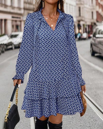 Damesjurk Lange Mouwen Elegante Zomerjurk voor Vrouw