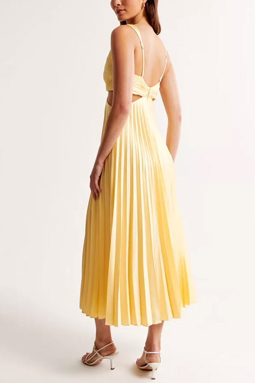 Dames Maxi-jurk Plissé Elegante Pasvorm