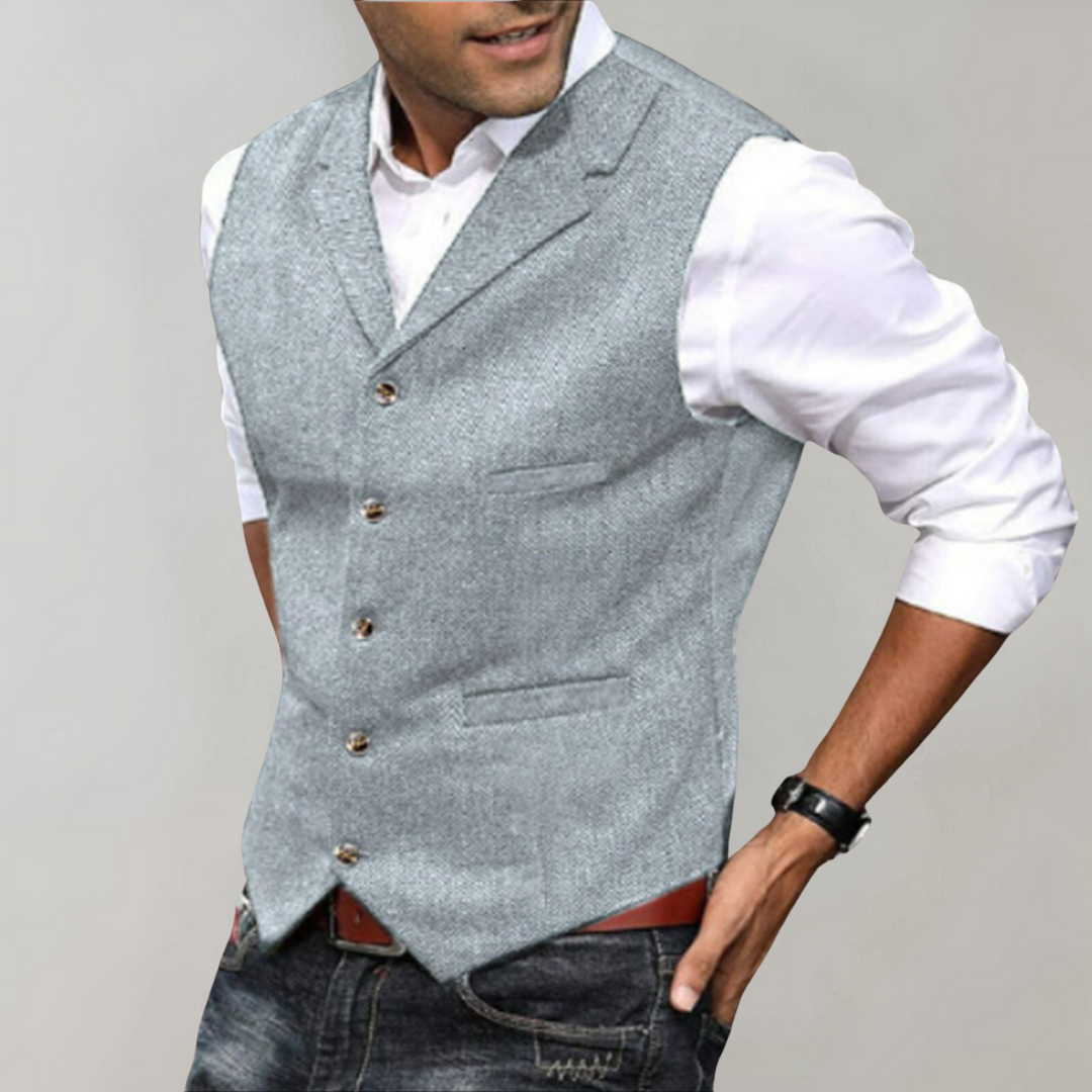 Heren Gilet Slim Fit Tijdloos Design Valerio